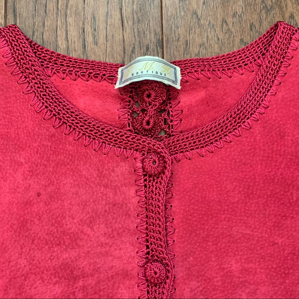 Smh Boutique Leather Patchwork Jacket - image 4